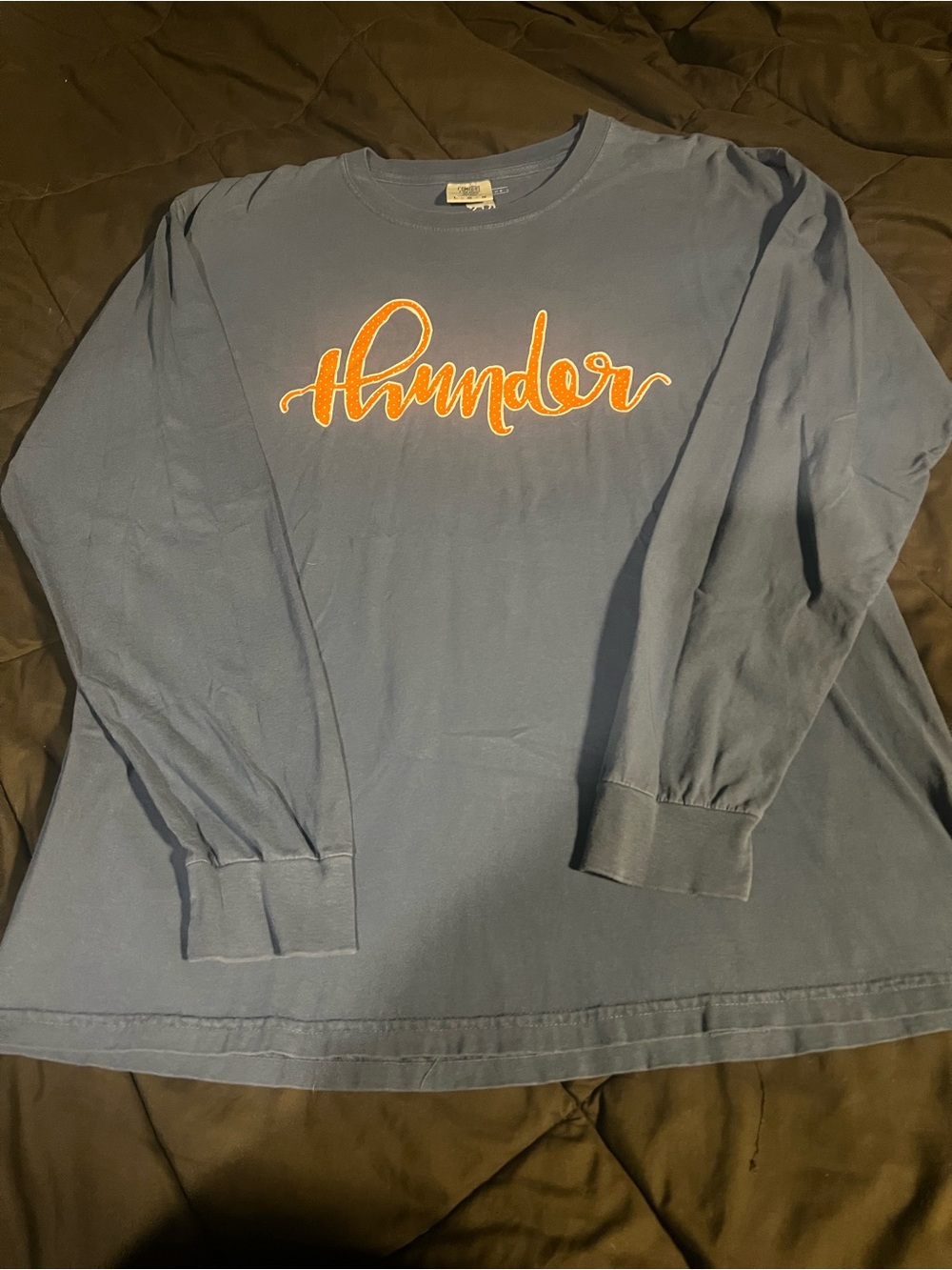 Blue Thunder Script Long-Sleeve Tee
